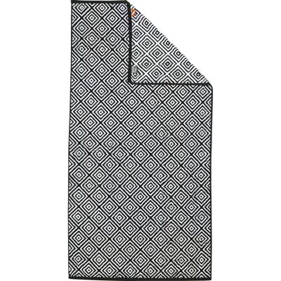 DONE Daily Shapes Diamond Handtuch - 70x140cm, schwarz-weiß DONE Daily Shapes Diamond Handtuch - 70x140cm, schwarz-weiß