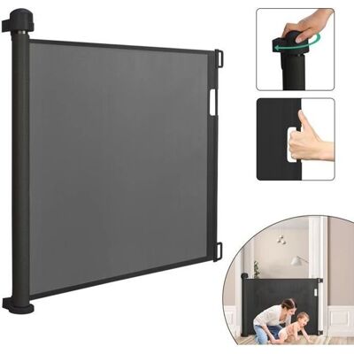LARS360 Infällbar porte de sécurité - noir - 87 x 150 cm - barrière bébé - Publicité LARS360 Infällbar porte de sécurité - noir - 87 x 150 cm - barrière bébé - Publicité