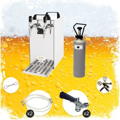 LINDR Kontakt 40 Distributeur de bière à 2 lignes - Système de refroidissement à sec - Publicité LINDR Kontakt 40 Distributeur de bière à 2 lignes - Système de refroidissement à sec - Publicité