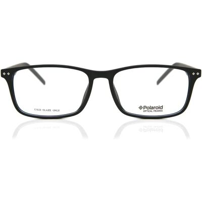 Polaroid Heren Rechthoekige Zwarte Brillenframes - Unisex - 55mm Polaroid Heren Rechthoekige Zwarte Brillenframes - Unisex - 55mm