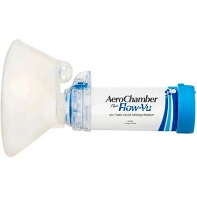Chiesi Farmaceutici Aerochamber Plus Flow-Vu Stor Maske - Medicinsk Udstyr Chiesi Farmaceutici Aerochamber Plus Flow-Vu Stor Maske - Medicinsk Udstyr