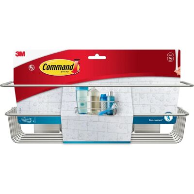 3M Command BATH31-SN-ES Satin Nickel Shower Caddy 3M Command BATH31-SN-ES Satin Nickel Shower Caddy
