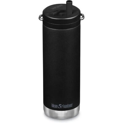 Klean Kanteen TKWide 16oz - Negro - Botella de agua aislada y a prueba de fugas Klean Kanteen TKWide 16oz - Negro - Botella de agua aislada y a prueba de fugas