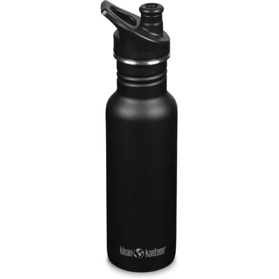 Klean Kanteen 18oz Enge Edelstahl Trinkflasche mit Sportverschluss - Schwarz Klean Kanteen 18oz Enge Edelstahl Trinkflasche mit Sportverschluss - Schwarz