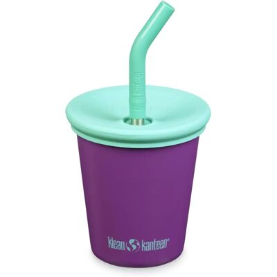Klean Kanteen Kinder Edelstahlbecher mit Strohhalmdeckel - Langlebig & Umweltfreundlich Klean Kanteen Kinder Edelstahlbecher mit Strohhalmdeckel - Langlebig & Umweltfreundlich