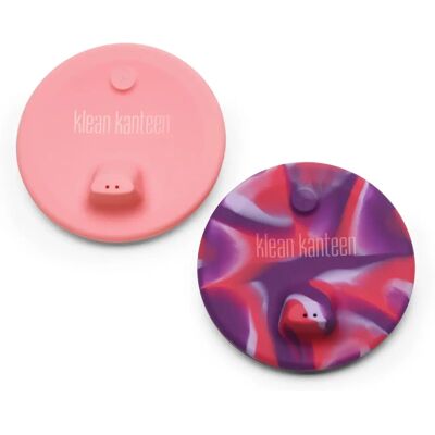 Klean Kanteen - Set van 2 anti-spat en lek siliconen deksels Roze Tie Dye - Drinkdeksel Klean Kanteen - Set van 2 anti-spat en lek siliconen deksels Roze Tie Dye - Drinkdeksel