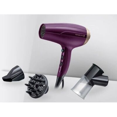 Sèche-cheveux Remington D5219 - Technologie ionique, 2300W, Noir & Violet - Publicité Sèche-cheveux Remington D5219 - Technologie ionique, 2300W, Noir & Violet - Publicité
