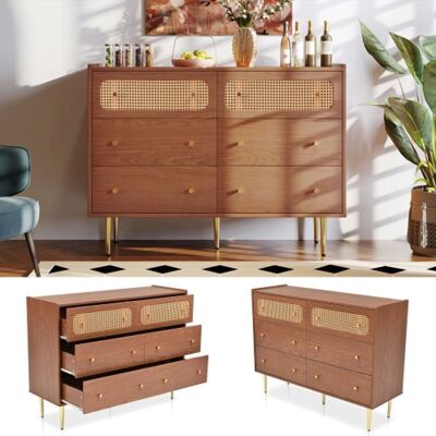 MUVOE - 6 tirages - Noyer - Rotin - Commode - Publicité MUVOE - 6 tirages - Noyer - Rotin - Commode - Publicité
