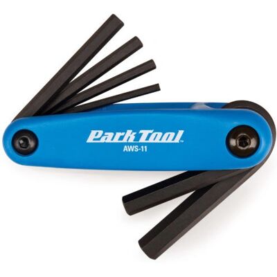 Ensemble de clés Allen pliantes Park Tool AWS-11 - Bleu Ensemble de clés Allen pliantes Park Tool AWS-11 - Bleu