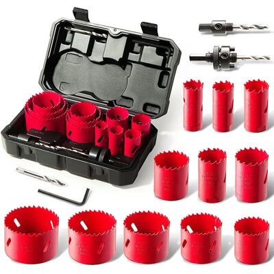 HYCHIKA Multi-Tool Sägeset - 17 Stk Bimetall-Sägeblätter, Bohrer, Spannhülsen & Schlüssel HYCHIKA Multi-Tool Sägeset - 17 Stk Bimetall-Sägeblätter, Bohrer, Spannhülsen & Schlüssel