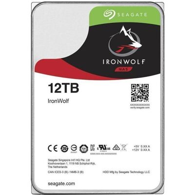 Disco Rigido Seagate IronWolf 12TB - NAS 7200RPM 256MB - 3,5" SATA Disco Rigido Seagate IronWolf 12TB - NAS 7200RPM 256MB - 3,5" SATA