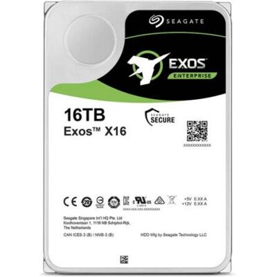 Disque dur interne Seagate Exos X16 16TB - 7200 rpm, 256MB cache Disque dur interne Seagate Exos X16 16TB - 7200 rpm, 256MB cache