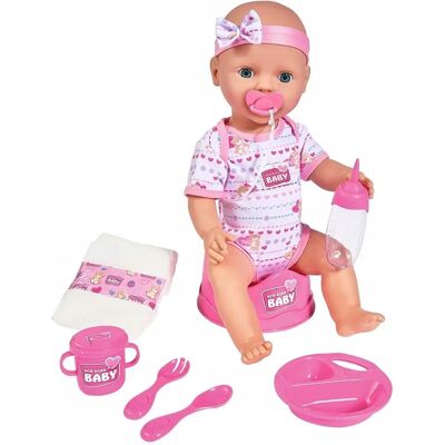 Simba 105039005 Poupée bébé rose - Fonction boire et mouiller - 38cm - À partir de 3 ans Simba 105039005 Poupée bébé rose - Fonction boire et mouiller - 38cm - À partir de 3 ans