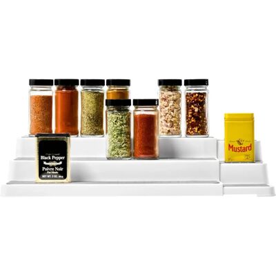 Organisateur d'étagères extensible blanc Madesmart - Rangement cuisine Organisateur d'étagères extensible blanc Madesmart - Rangement cuisine