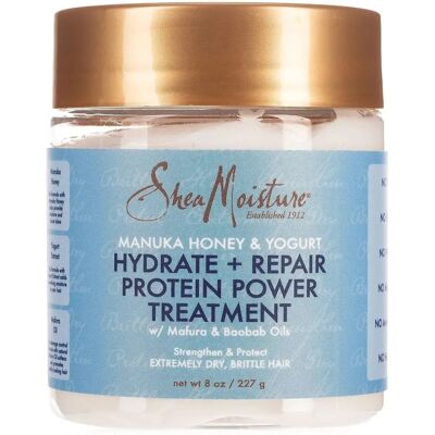 Shea Moisture Manuka Honey & Yogurt Hydrate & Repair Protein Power Treatment (227 g) - Publicité Shea Moisture Manuka Honey & Yogurt Hydrate & Repair Protein Power Treatment (227 g) - Publicité