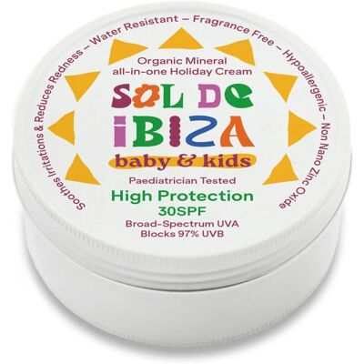 Sol de Ibiza - Crème Solaire Minérale Bébé et Enfants SPF30 Sol de Ibiza - Crème Solaire Minérale Bébé et Enfants SPF30