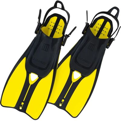 Palmes de plongée Ocean Reef Duo Ii - Réglables Unisexe - Jaune - Équipement de plongée - Publicité Palmes de plongée Ocean Reef Duo Ii - Réglables Unisexe - Jaune - Équipement de plongée - Publicité