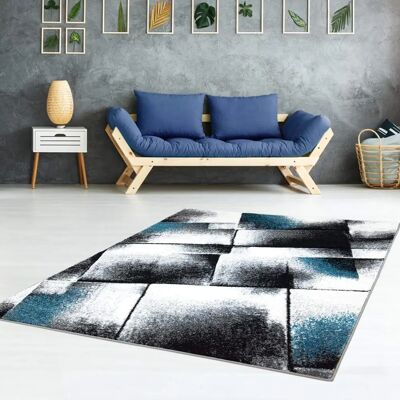 CARPET CITY Moda Carving 110 Flachflor Blau Teppich - Teppich CARPET CITY Moda Carving 110 Flachflor Blau Teppich - Teppich