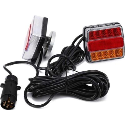 GOJOY - 12V Trailer Tail Light Kit - Negro - Rojo Ámbar GOJOY - 12V Trailer Tail Light Kit - Negro - Rojo Ámbar