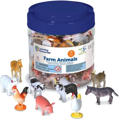 Learning Resources Compteurs d'Animaux de Ferme - 60 Pièces Learning Resources Compteurs d'Animaux de Ferme - 60 Pièces
