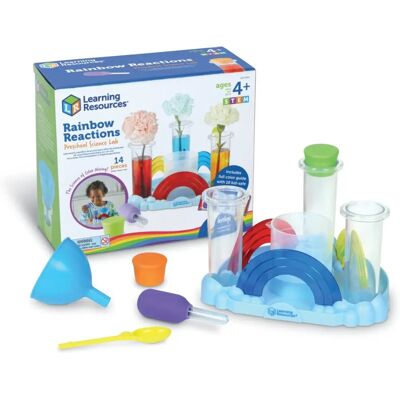 Learning Resources Réactions Arc-en-ciel Ensemble de laboratoire scientifique pour la maternelle - Ensemble de laboratoire scientifique Learning Resources Réactions Arc-en-ciel Ensemble de laboratoire scientifique pour la maternelle - Ensemble de laboratoire scientifique