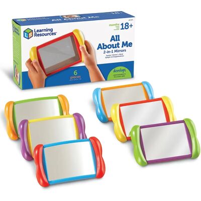 Learning Resources Alles Over Mij 2-in-1 Spiegels - Set van 6 Learning Resources Alles Over Mij 2-in-1 Spiegels - Set van 6