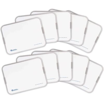 Learning Resources 9x12 Inch Dry Erase Boards - Classroom Whiteboard for Students Learning Resources 9x12 Inch Dry Erase Boards - Classroom Whiteboard for Students