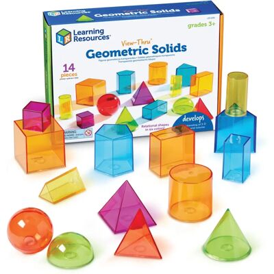 Learning Resources Ensemble de Formes 3D - Matériel pédagogique de Géométrie Learning Resources Ensemble de Formes 3D - Matériel pédagogique de Géométrie