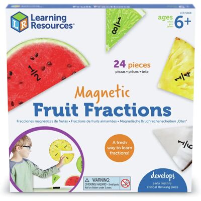 Learning Resources LER5068 Fractions de fruits magnétiques - Jouet éducatif Learning Resources LER5068 Fractions de fruits magnétiques - Jouet éducatif