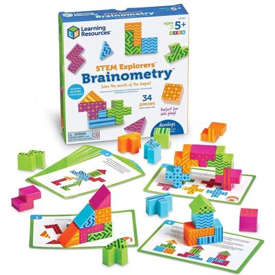 Learning Resources Klocki, Kostki 3D, Łamigłówki - Jouets STEM pour enfants - Brainometry - 34 pièces - À partir de 5 ans Learning Resources Klocki, Kostki 3D, Łamigłówki - Jouets STEM pour enfants - Brainometry - 34 pièces - À partir de 5 ans