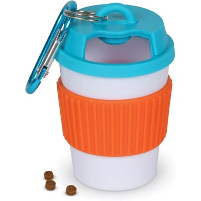 Brightkins Pup Coffee Treat Dispenser - Met clip voor hondenbeloningen Brightkins Pup Coffee Treat Dispenser - Met clip voor hondenbeloningen