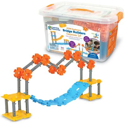 Learning Resources LER9464 Bridge Building Toy - STEM Classroom Set Learning Resources LER9464 Bridge Building Toy - STEM Classroom Set