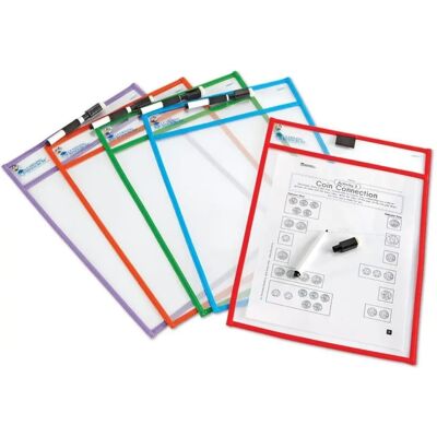 Learning Resources Wielokrotnego użytku kieszenie do wymazywania - Akcesoria do pisania Learning Resources Wielokrotnego użytku kieszenie do wymazywania - Akcesoria do pisania
