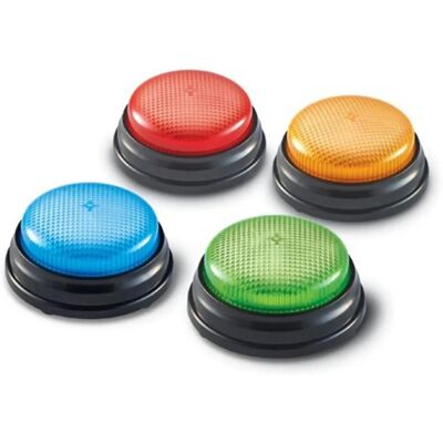 Learning Resources Lights and Sounds Buzzers - Set de 4 - Jouet Éducatif - Publicité Learning Resources Lights and Sounds Buzzers - Set de 4 - Jouet Éducatif - Publicité