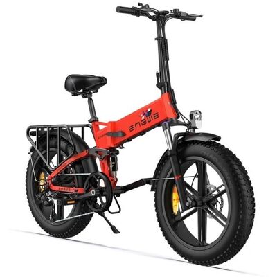 ENGWE ENGINE X Fat bike - 120km Range - 42km/h - Full suspension - Red ENGWE ENGINE X Fat bike - 120km Range - 42km/h - Full suspension - Red