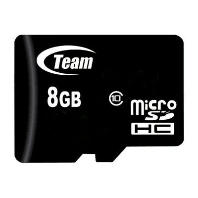 Carte Team microSDHC 8 Go Classe 10 Carte Team microSDHC 8 Go Classe 10