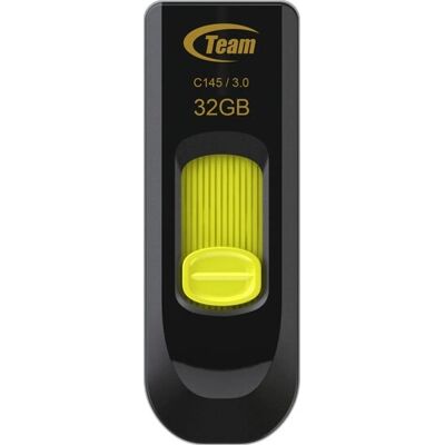 Unidade USB Team Group C145 - 32GB, Preto/Amarelo, USB 3.2 Unidade USB Team Group C145 - 32GB, Preto/Amarelo, USB 3.2