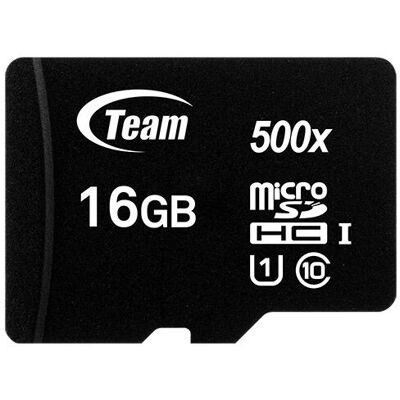 Carte mémoire micro SDHC 16GB Classe 10 UHS-I Team Group - Noir - Publicité Carte mémoire micro SDHC 16GB Classe 10 UHS-I Team Group - Noir - Publicité