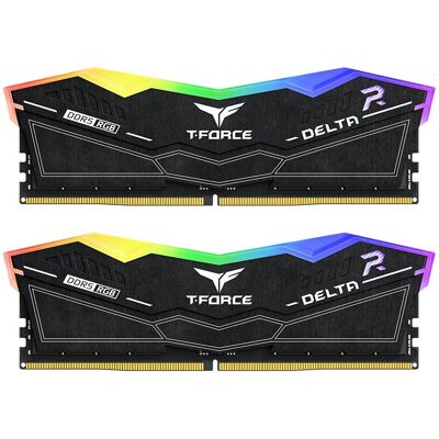 Módulo de memória RGB DDR5 48GB - DDR5 7200 MHz - Preto - Team Group Módulo de memória RGB DDR5 48GB - DDR5 7200 MHz - Preto - Team Group