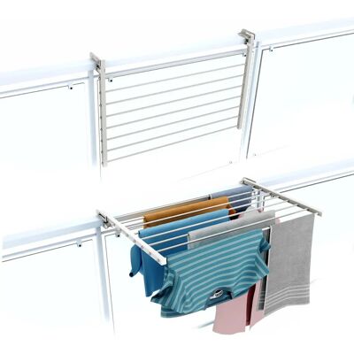 Foxydry Duo 82 cm Séchoir à balcon pliable - Séchage vêtements - Publicité Foxydry Duo 82 cm Séchoir à balcon pliable - Séchage vêtements - Publicité