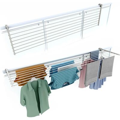 Foxydry Duo 202 cm Séchoir de balcon pliable - Séchoir - Publicité Foxydry Duo 202 cm Séchoir de balcon pliable - Séchoir - Publicité