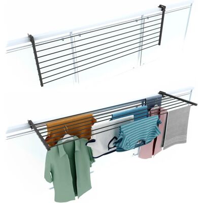 FOXYDRY - DUO - 162x63x8 cm - Anthracite - Seche linge - Publicité FOXYDRY - DUO - 162x63x8 cm - Anthracite - Seche linge - Publicité