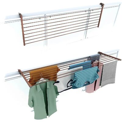 FOXYDRY - Duo - Corten - 162x63x8 cm - Clothes Drying Rack - Publicité FOXYDRY - Duo - Corten - 162x63x8 cm - Clothes Drying Rack - Publicité