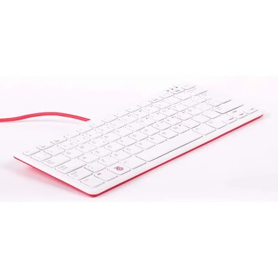 Raspberry Pi Keyboard - Red/White - QWERTY - Ergonomic & USB Hub - for Raspberry Pi Raspberry Pi Keyboard - Red/White - QWERTY - Ergonomic & USB Hub - for Raspberry Pi