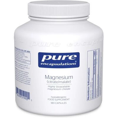 Pure Encapsulations Magnesium Citrate Malate - 180 Capsules - Dietary Supplement Pure Encapsulations Magnesium Citrate Malate - 180 Capsules - Dietary Supplement