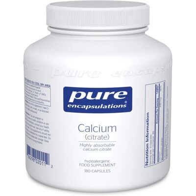 Pure Encapsulations Calcium (citrate) 180 Capsules - Dietary Supplement Pure Encapsulations Calcium (citrate) 180 Capsules - Dietary Supplement
