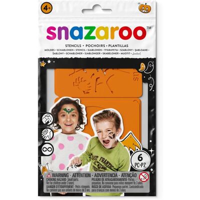 Snazaroo Halloween šablony na malování obličeje - 6 kusů opakovaně použitelné Snazaroo Halloween šablony na malování obličeje - 6 kusů opakovaně použitelné