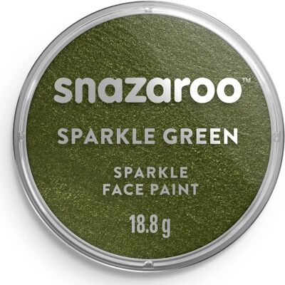 Snazaroo Green Face Paint - 18ml - Sparkle, Water-Based, Non-Toxic Snazaroo Green Face Paint - 18ml - Sparkle, Water-Based, Non-Toxic