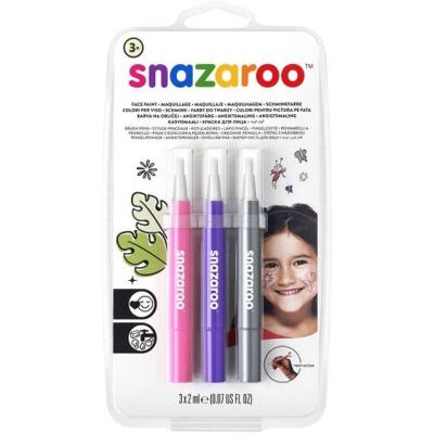 Peinture pour le visage Snazaroo - Modèle: 1180141 - Rose, Violet, Argent Peinture pour le visage Snazaroo - Modèle: 1180141 - Rose, Violet, Argent
