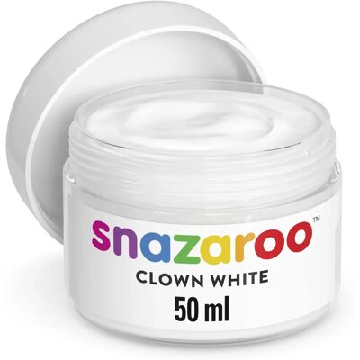 Peinture pour visage blanche Snazaroo - 50ml - Maquillage de clown - Publicité Peinture pour visage blanche Snazaroo - 50ml - Maquillage de clown - Publicité